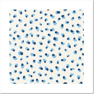 Minimal Blue Dots Paint Art Posters and Art